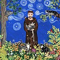 St. Francis With Cats Pet Portrait